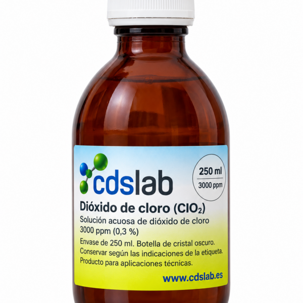 Botella de dióxido de cloro 3000 ppm de 250 ml CDSLAb