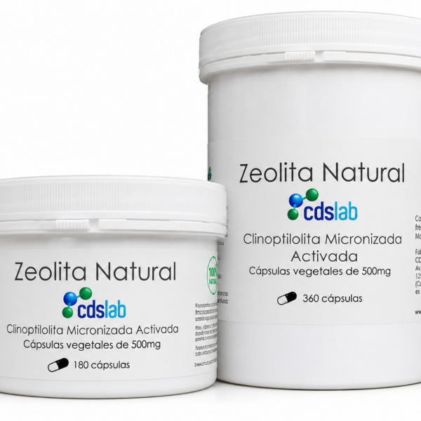 Zeolita Natural CDSLAb 360 cápsulas de clinoptilolita micronizada
