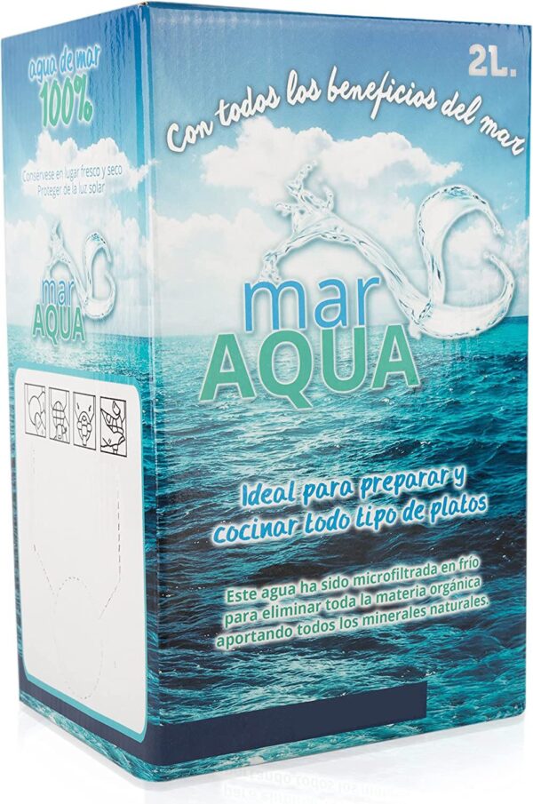 El agua de mar o agua salada es una disolución hecha o basada en agua que compone los océanos y mares de la Tierra. Es salada por la concentración de sales minerales disueltas que contiene, un 3.5 %; es decir, en cada litro de agua (1000 gramos) hay 35 gramos de sales disueltas como media.1​ La densidad media en superficie es de 1.025 g/ml, siendo más densa que el agua dulce y el agua pura.